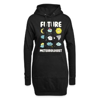 Zukünftiger Meteorologe - Hoodie-Kleid - Schwarz - Vorne