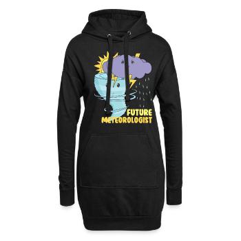 Zukünftiger Meteorologe - Hoodie-Kleid - Schwarz - Vorne