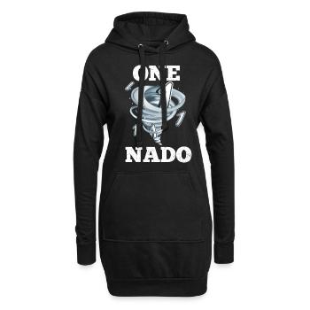 1. Geburtstag Tornado - Hoodie-Kleid - Schwarz - Vorne