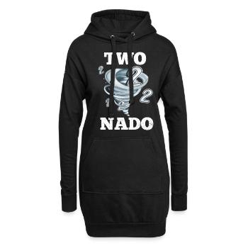 2. Geburtstag Tornado - Hoodie-Kleid - Schwarz - Vorne