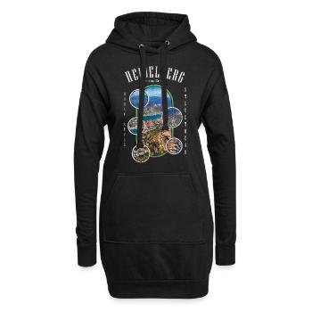 Heidelberg Deutschland Stadt Skyline Heimat Liebe - Hoodie-Kleid - Schwarz - Vorne