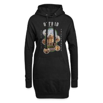 Oxford Angleterre Royaume-Uni City Skyline Vintage Rétro - Sweat-shirt à capuche long Femme - noir - Devant