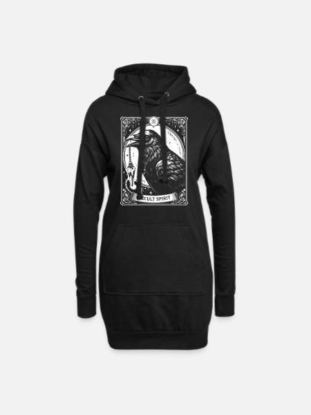 Okkulter Geist Rabe Pendel - Hoodie-Kleid - Schwarz