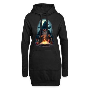 Maître des sorts - Sweat-shirt à capuche long Femme - noir - Devant