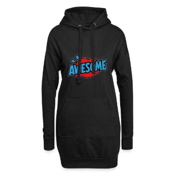 Bande dessinée de lettrage rétro géniale - Sweat-shirt à capuche long Femme - noir - Devant