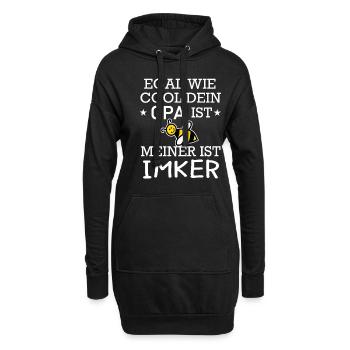 Egal wie cool dein Opa ist Imker Bienen - Hoodie-Kleid - Schwarz - Vorne