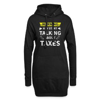 Taxe de donation comptable conseiller fiscal - Sweat-shirt à capuche long Femme - noir - Devant