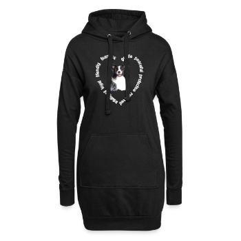 Border Collie amant Border Collie propriétaire - Sweat-shirt à capuche long Femme - noir - Devant