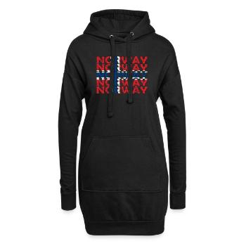 Norvège Norvégienne Drapeau Racines norvégiennes - Sweat-shirt à capuche long Femme - noir - Devant