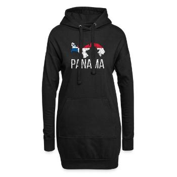 Panama Panama Origine Drapeau panaméen - Sweat-shirt à capuche long Femme - noir - Devant