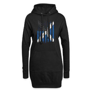 Halb Schotte Halb Amerikaner USA Schottland Flagge - Hoodie-Kleid - Schwarz - Vorne