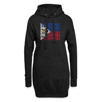 Fier drapeau philippin d’origine philippine - Sweat-shirt à capuche long Femme - noir - Devant