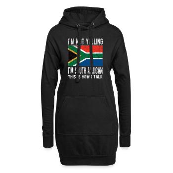 Afrique du Sud Drapeau Afrique du Sud Origine Afrique du Sud - Sweat-shirt à capuche long Femme - noir - Devant