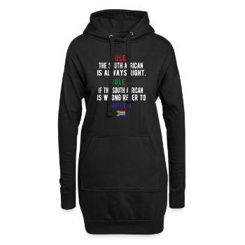 Afrique du Sud Drapeau Afrique du Sud Afrique du Sud Racines - Sweat-shirt à capuche long Femme - noir - Devant