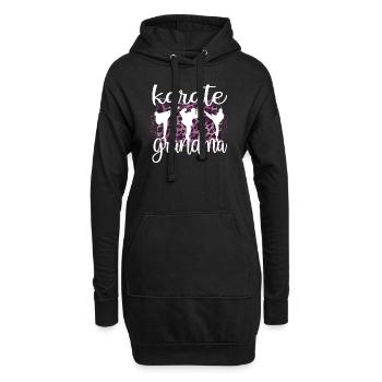 Fière Karaté Grand-mère Meilleur Karaté Grand-mère Cadeau - Sweat-shirt à capuche long Femme - noir - Devant
