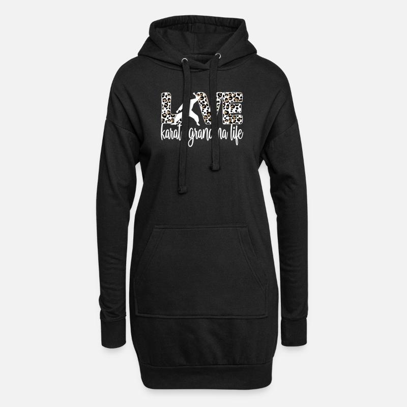 Stolze Karate-Oma Beste Karate Großmutter Geschenk - Hoodie-Kleid - Schwarz