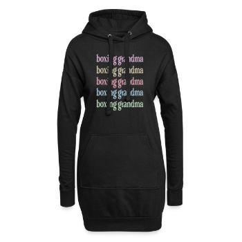 Boxoma fier boxe grand-mère boxeur grand-mère cadeau - Sweat-shirt à capuche long Femme - noir - Devant