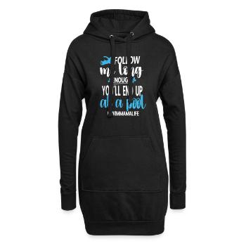 Schwimmmama Mama Eines Schwimmers Schwimm-Mutter - Hoodie-Kleid - Schwarz - Vorne
