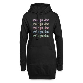 Fière natation Grand-mère Grand-mère Nageuse Grand-mère natation Grand-mère - Sweat-shirt à capuche long Femme - noir - Devant