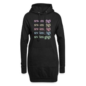 Fière natation Gigi Nageuse Gigi Grandma Cadeau - Sweat-shirt à capuche long Femme - noir - Devant