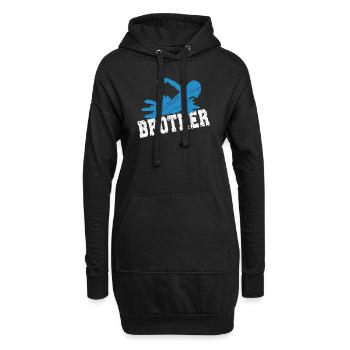 Fier frère nageur Frère d’un nageur - Sweat-shirt à capuche long Femme - noir - Devant