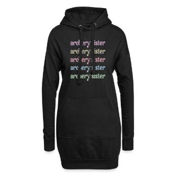 Tir à l’arc Sœur Archer Sœur - Sweat-shirt à capuche long Femme - noir - Devant