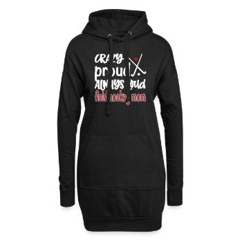 Fière maman de hockey sur gazon maman joueuse de hockey sur gazon - Sweat-shirt à capuche long Femme - noir - Devant