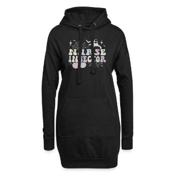 Spooky Nurse Injector Halloween Nurse Injector - Hoodie-Kleid - Schwarz - Vorne