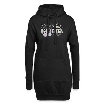 Spooky Dog Sitter Halloween Dog Sitting Gifts - Hoodie-Kleid - Schwarz - Vorne