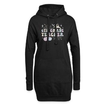 6th Grade Teacher Halloween Sixth Grade Crew - Hoodie-Kleid - Schwarz - Vorne