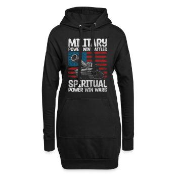 Véhicule de combat de guerre - Sweat-shirt à capuche long Femme - noir - Devant