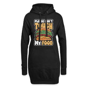 Nicht Anfassen Eigentum Provokation Einzelkind - Hoodie-Kleid - Schwarz - Vorne