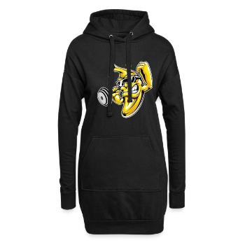 Banane forte avec un design d'haltères - Sweat-shirt à capuche long Femme - noir - Devant