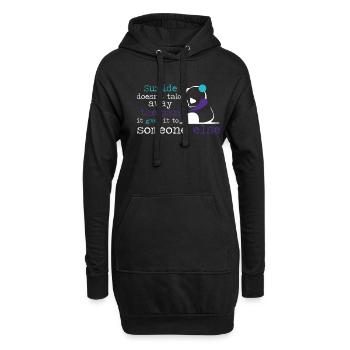 Suicide Depression Schmerz Bewusstsein Prevention - Hoodie-Kleid - Schwarz - Vorne