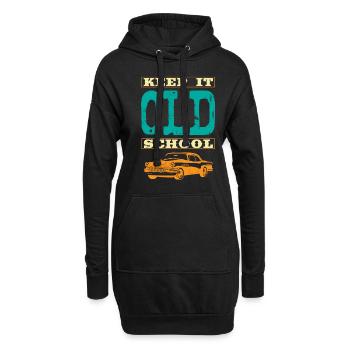 Keep It Old School Accelerate Muscle Car mit Hinte - Hoodie-Kleid - Schwarz - Vorne
