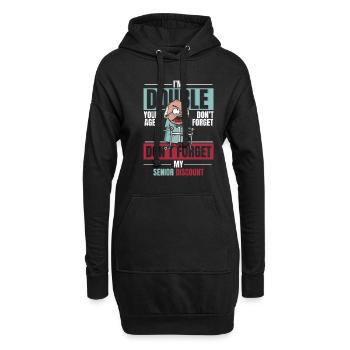 Rentner Rente Dont Forget My Senior Discount - Hoodie-Kleid - Schwarz - Vorne