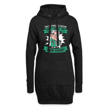 Pension de retraite Fun N’oubliez pas mon rabais senior - Sweat-shirt à capuche long Femme - noir - Devant