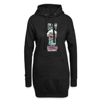 Rentner Rente Dont Forget My Discount - Hoodie-Kleid - Schwarz - Vorne
