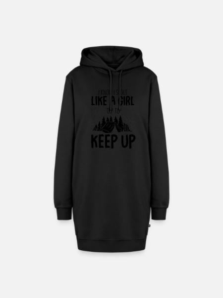 Pfadfinder - Hoodie-Kleid - Schwarz