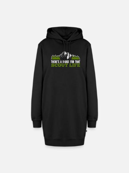 Pfadfinder Abzeichen - Hoodie-Kleid - Schwarz