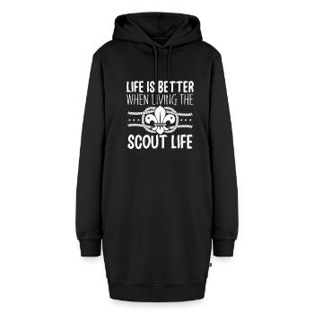 Pfadfinder Leben - Hoodie-Kleid - Schwarz - Vorne