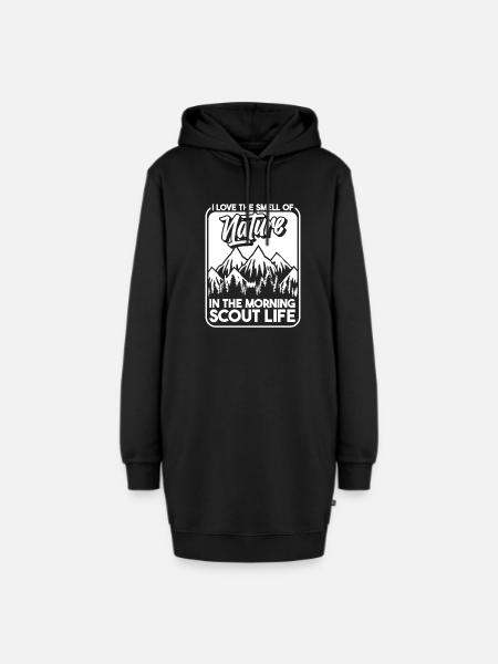 Pfadfinder - Hoodie-Kleid - Schwarz