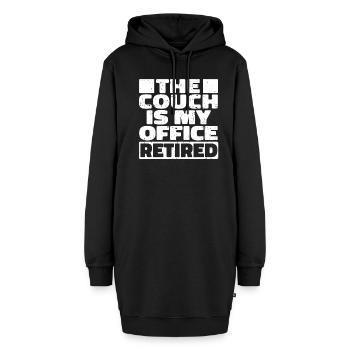 Pension de pensionné - Sweat-shirt à capuche long Femme - noir - Devant