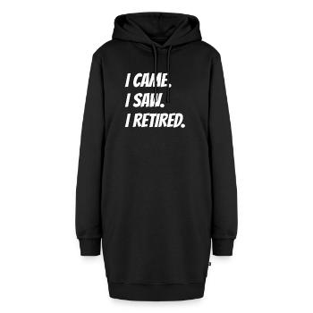 Pension de pensionné - Sweat-shirt à capuche long Femme - noir - Devant