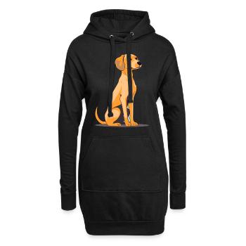 Niedliches Hundedesign für Hundebesitzer - Hoodie-Kleid - Schwarz - Vorne
