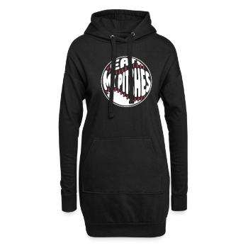 Baseball Witzig - Hoodie-Kleid - Schwarz - Vorne