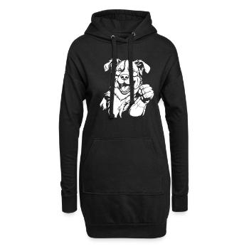 Border Collie - Sweat-shirt à capuche long Femme - noir - Devant