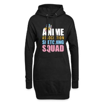 Anime Manga Anime Fille - Sweat-shirt à capuche long Femme - noir - Devant