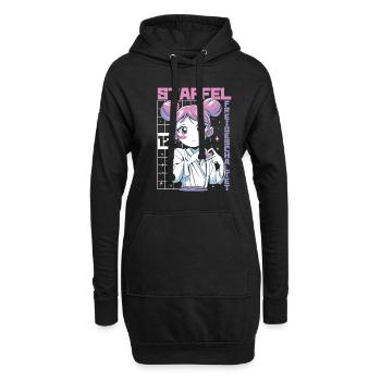 Anime Manga Anime Anniversaire Fille - Sweat-shirt à capuche long Femme - noir - Devant