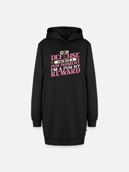 Schwarzer Humor Lustig Lustiges Wortspiel - Hoodie-Kleid - Schwarz